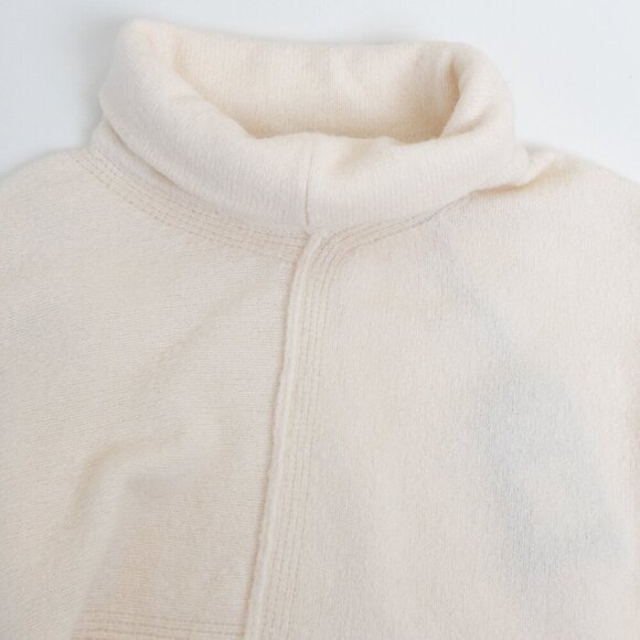 All Saints Lock Roll Neck Relaxed Fit Jumper Wool Yak Blend Soft Chalk White - Picture 7 of 14